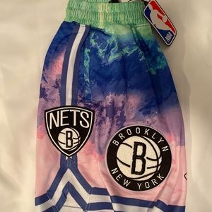 Men's S Basketball Shorts NBA Tie-Dye multicolor NY Nets